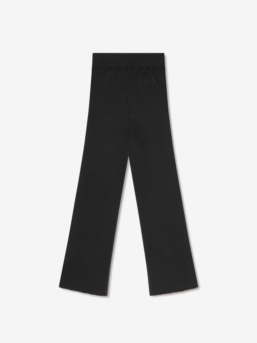 Moncler Enfant Black Knitted Bottoms for Teen Girls