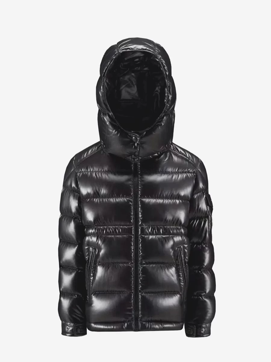 Moncler Enfant Teen Girls Black Down Padded Maire Jacket | Winter Warm Coat