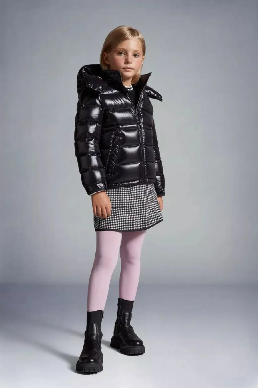 Moncler Enfant Teen Girls Black Down Padded Maire Jacket | Winter Warm Coat