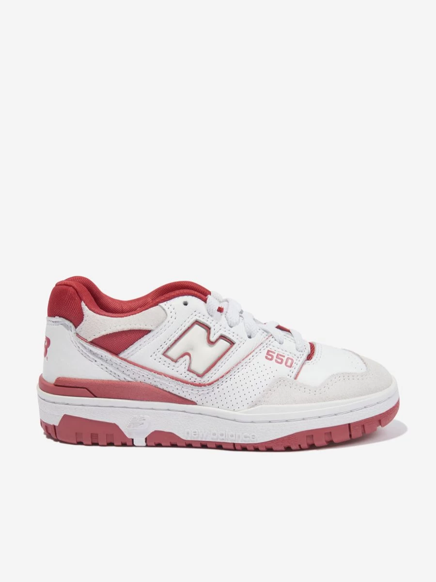 New Balance 550 White Logo Trainers for Boys - Classic Sneakers