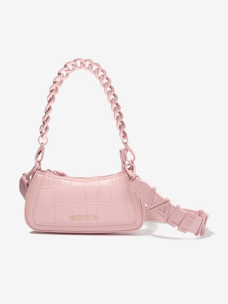 Valentino Girls Pink Surrey Shoulder Bag 31.9cm Fashionable Crossbody Purse for Teens