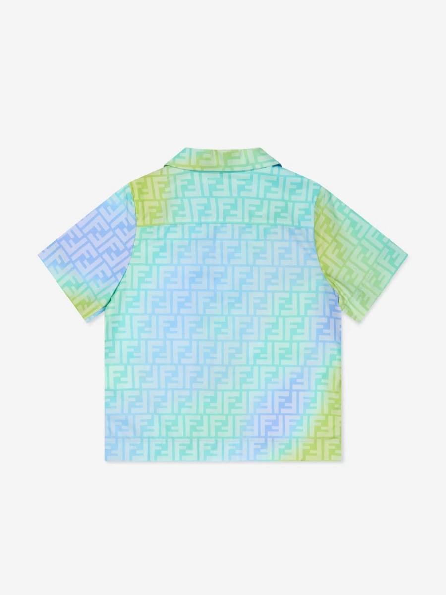 Fendi Kids Teen FF Metaverse Short Sleeve Shirt - Multicolor Graphic Tee for Boys & Girls