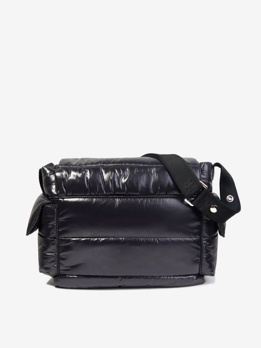 Moncler Enfant Boys Black Baby Quilted Changing Bag - Stylish Tote Diaper Bag for Infants