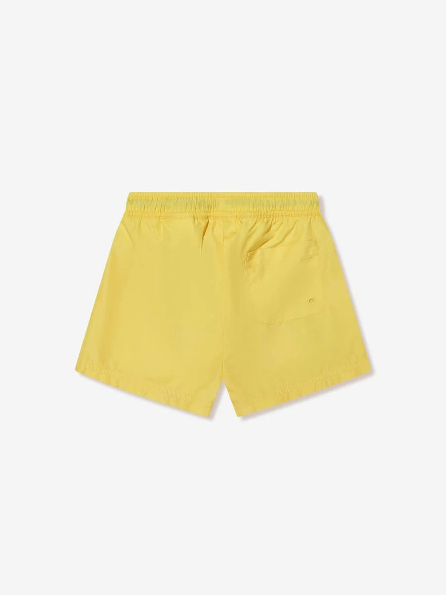 Off-White Boys' Graffiti Print Yellow Swim Shorts