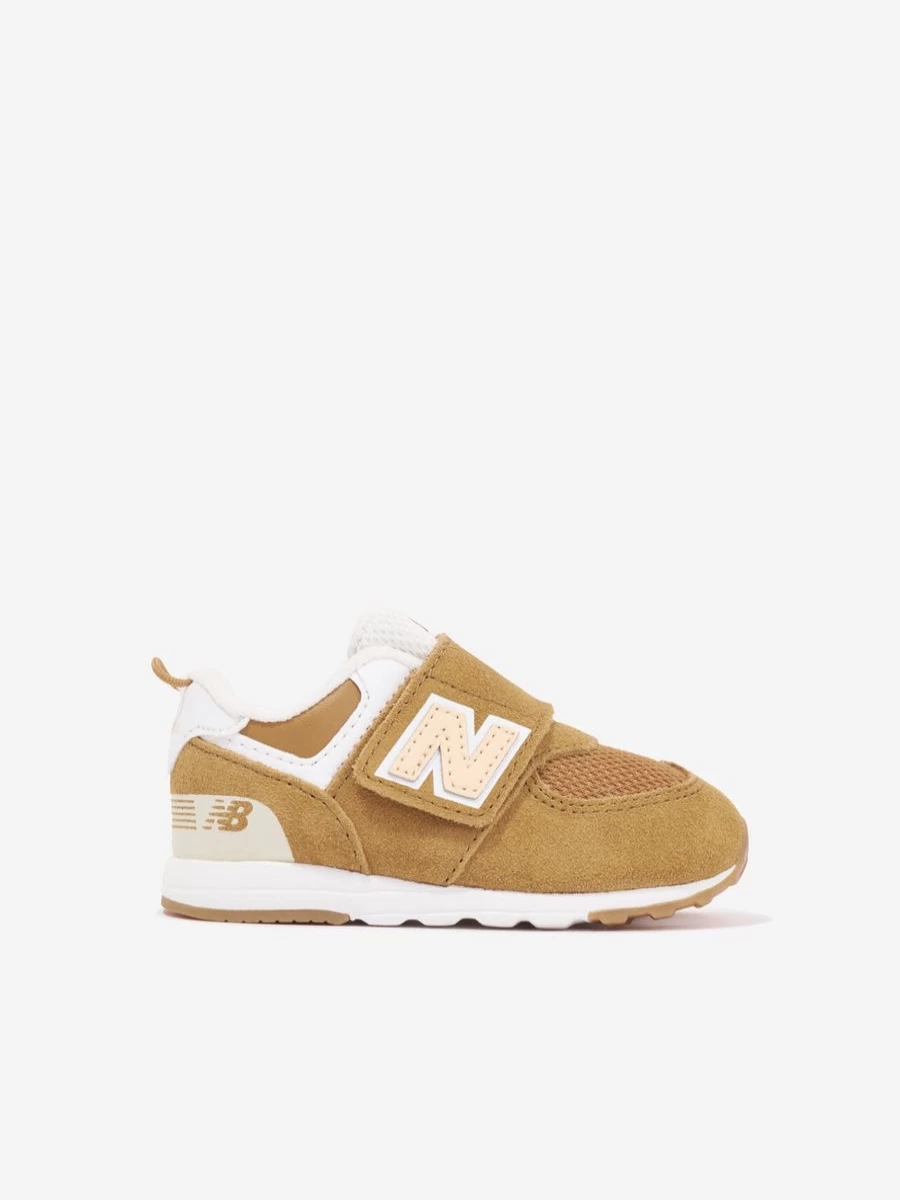 New Balance 574 Classic Sneakers for Boys in Beige – Kids' Comfortable Logo Trainers