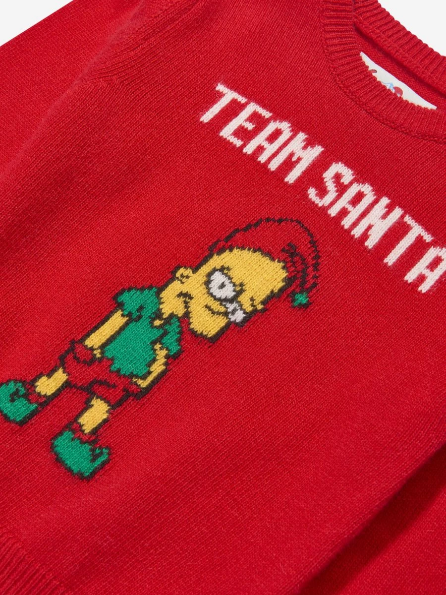 MC2 Saint Barth Boys' Christmas Team Santa Red Jumper