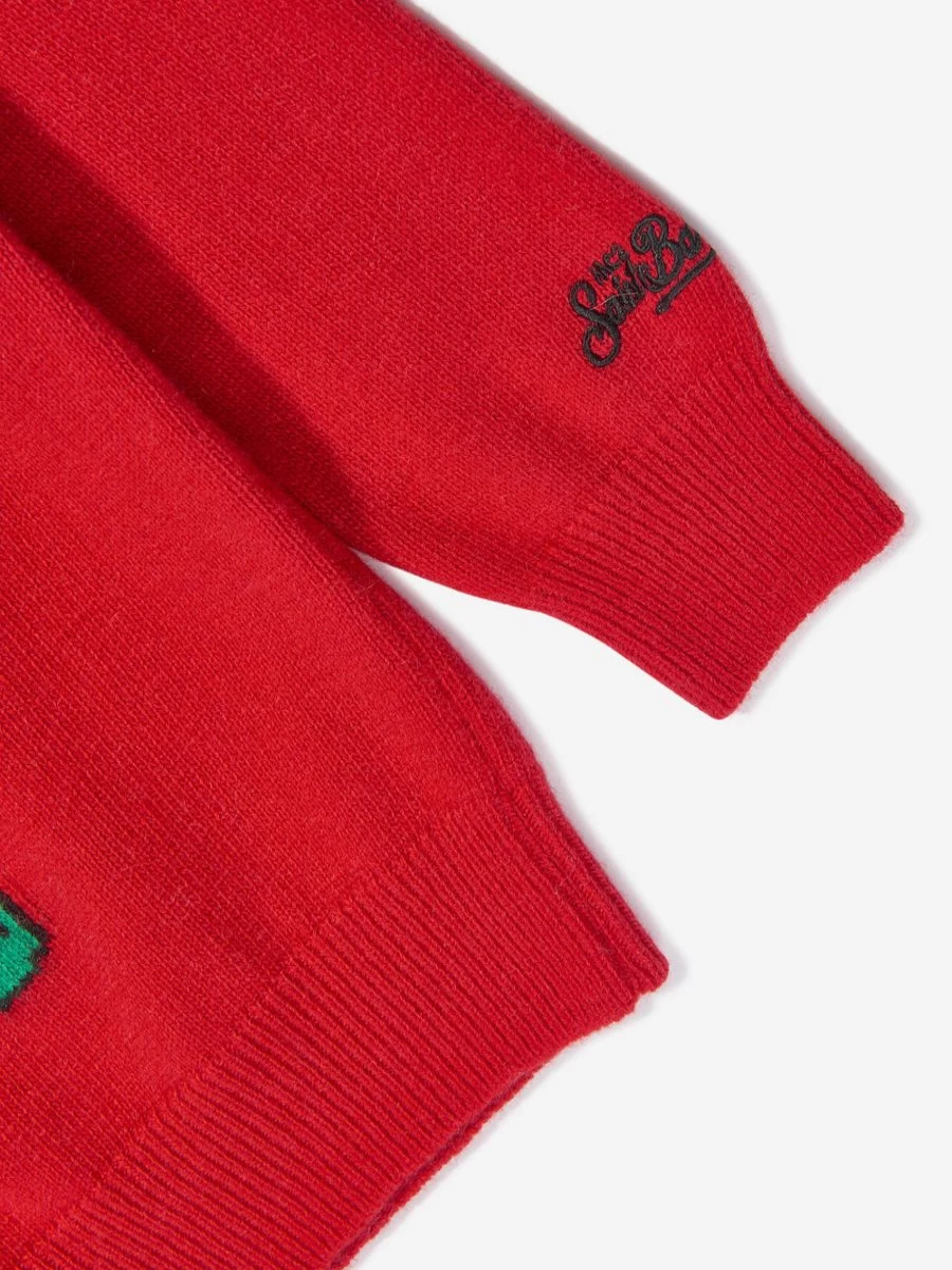MC2 Saint Barth Boys' Christmas Team Santa Red Jumper