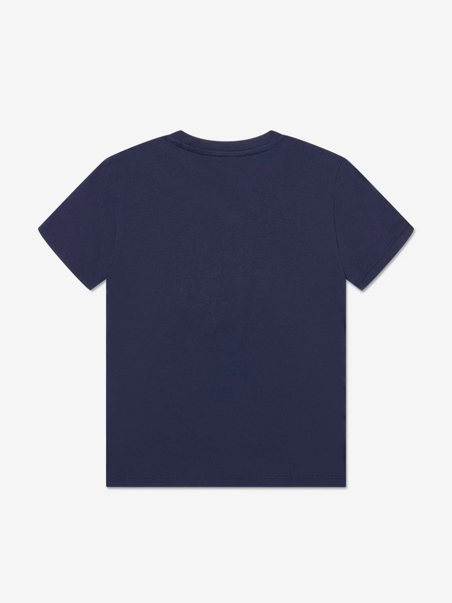 Guess Boys Navy Bear Logo Graphic Cotton T-Shirt for Kids
