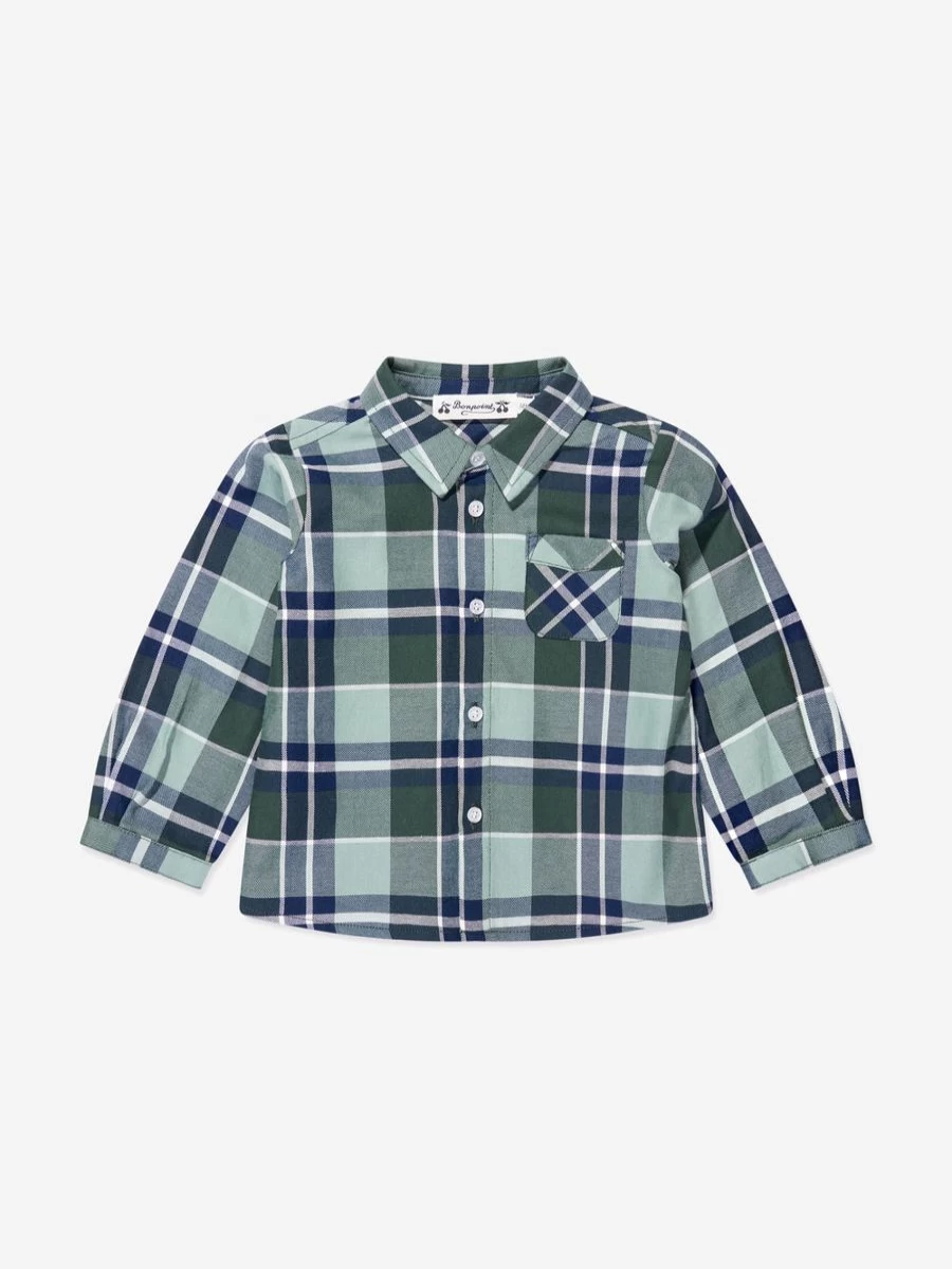 Bonpoint Boys Green Malo Shirt for Baby