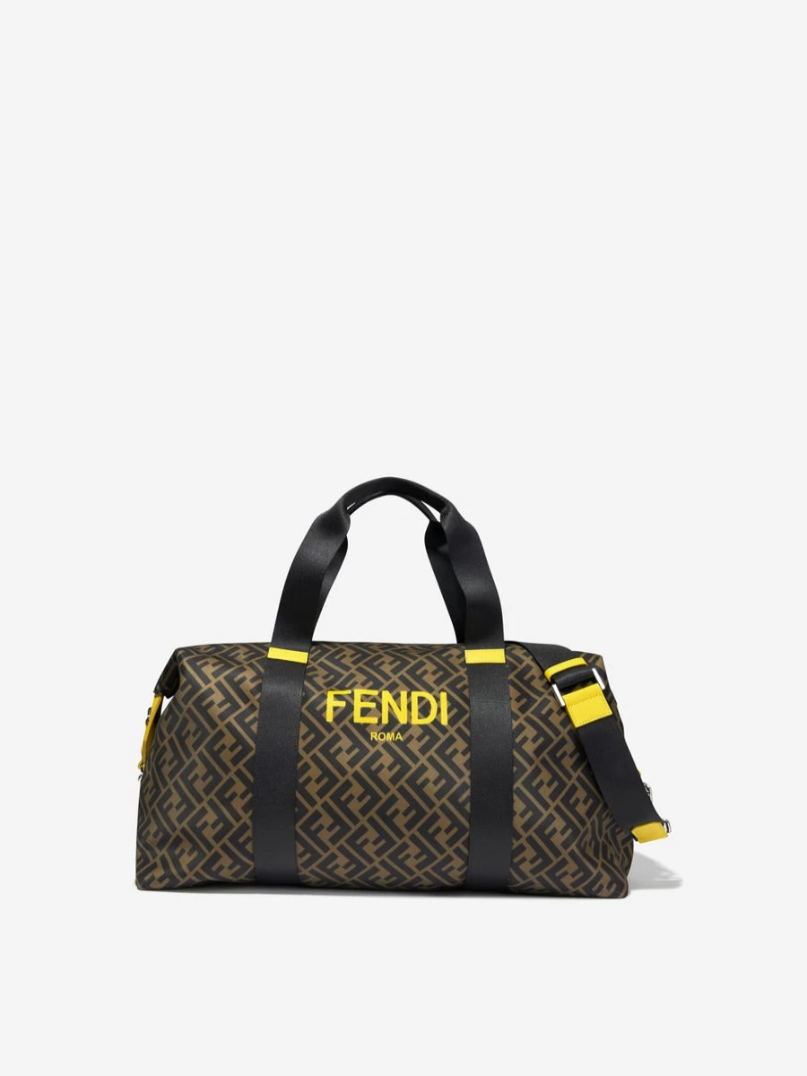 Fendi Kids Girls FF Logo Brown Gym Bag | Stylish Backpack for Kids